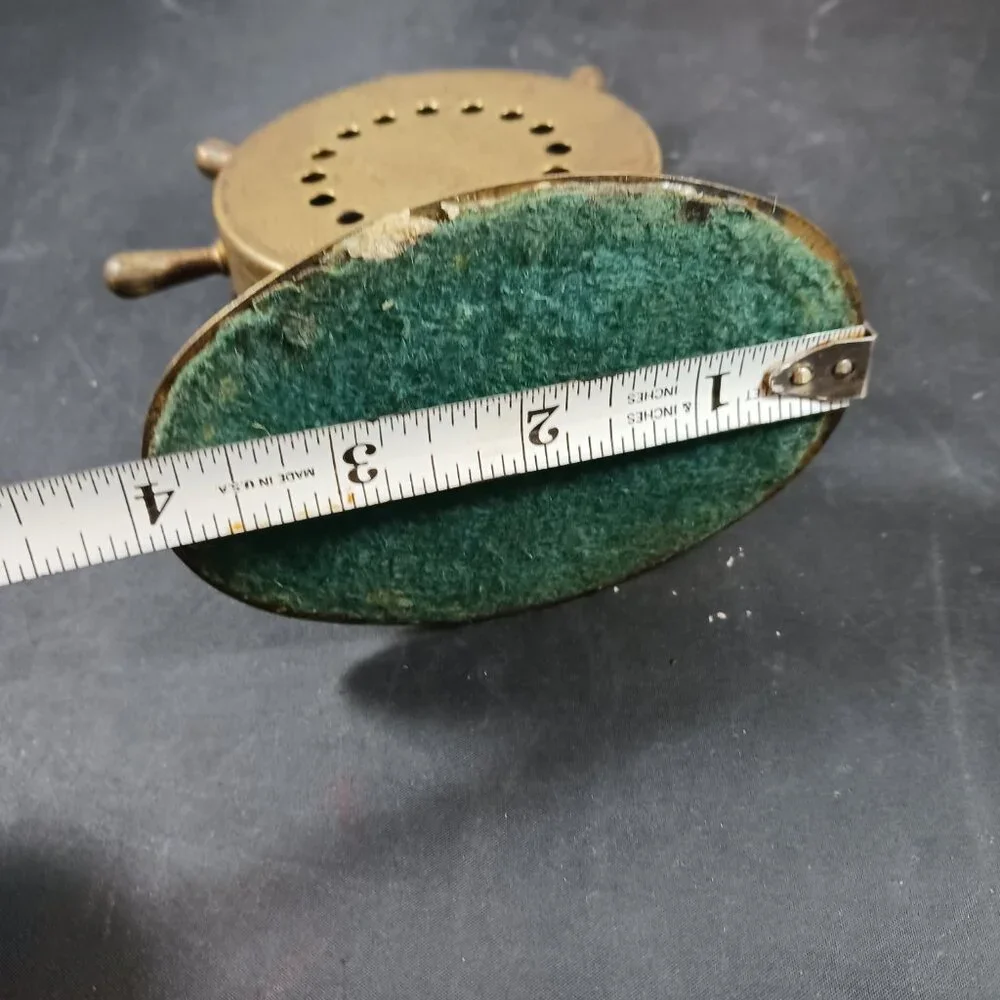 Vintage 50's Brass Ship Wheel Thermometer Williams Insulation Co - Picture 7 of 11